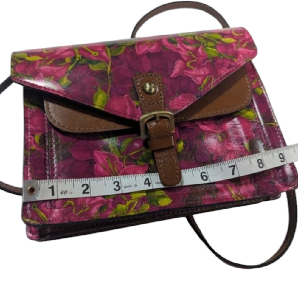 Patricia Nash Bougainvilleas Along The Coast Floral Leather Crossbody Bag - Picture 15 of 16